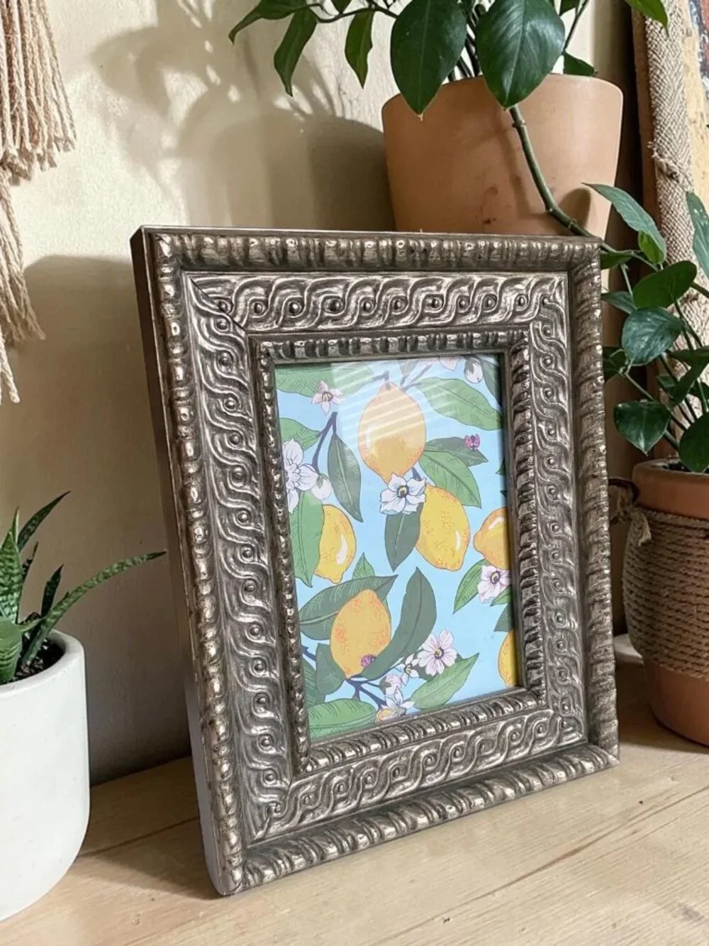 Vintage Textured Standing Picture Frame | Rustic Boho